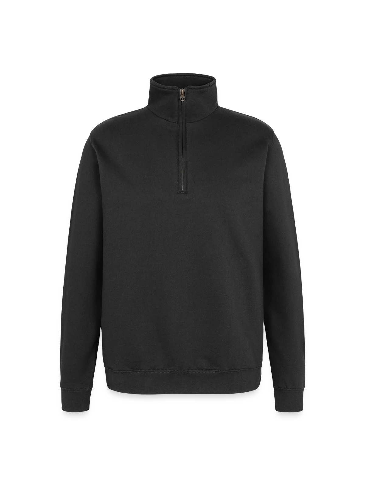 Quarter-Zip Sweatshirt - black - Front