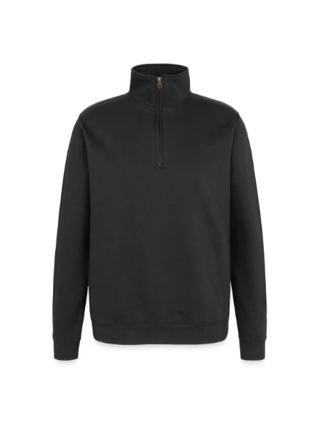 Sweat à zip 1/4 - noir - Devant