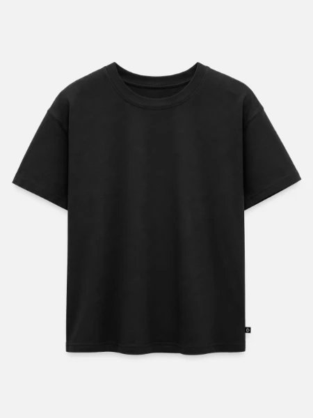 Oversized Kinder Premium Organic T-Shirt - Schwarz - Vorne