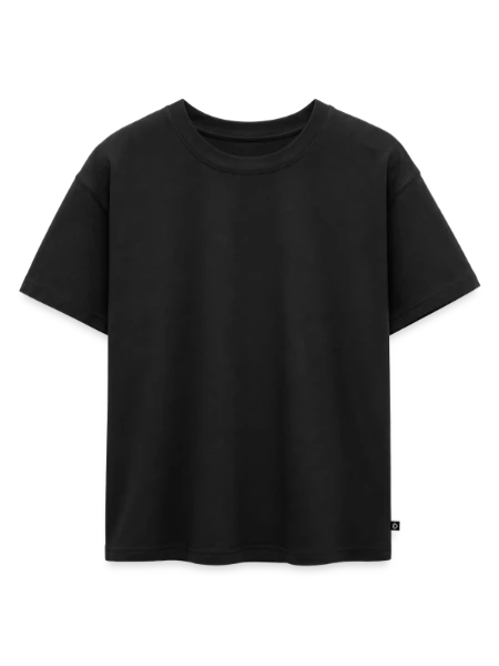 T-shirt enfant oversize en coton biologique Premium - noir - Devant