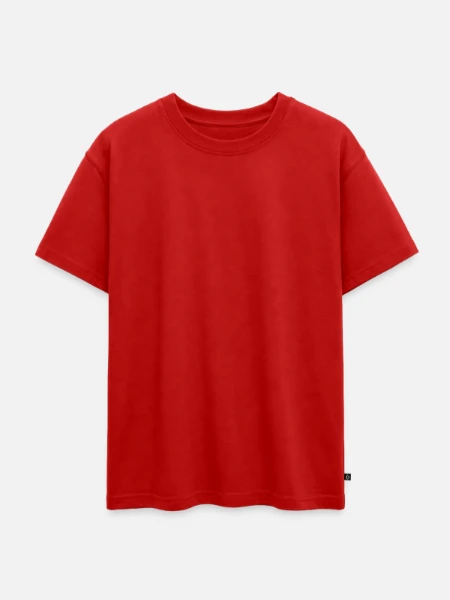 Oversized Teens' Premium Organic T-Shirt - red - Front