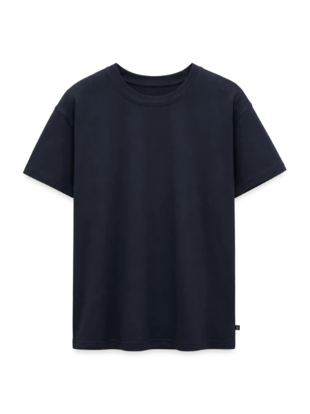 Oversized Teens' Premium Organic T-Shirt - navy - Front