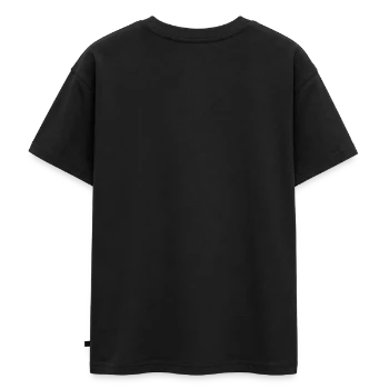 Oversized Teens' Premium Organic T-Shirt - black - Back - AI Model Teenager Male light (155cm)