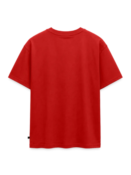 Oversized Teens' Premium Organic T-Shirt - red - Back