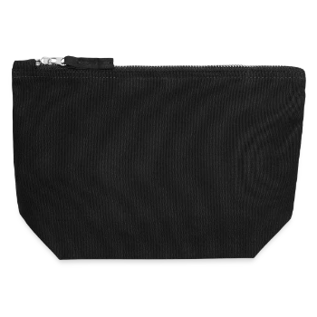 Canvas Zip Pouch 12 x 13 cm - black - Front