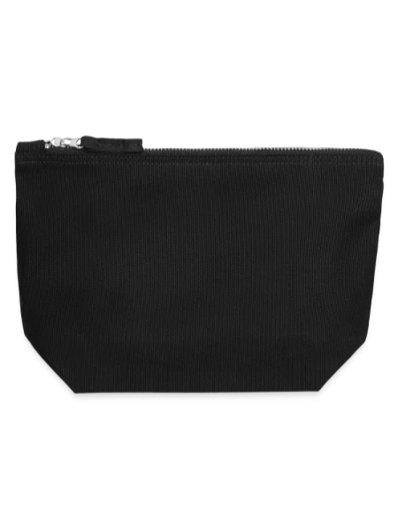 Canvas Zip Pouch 12 x 13 cm - black - Front