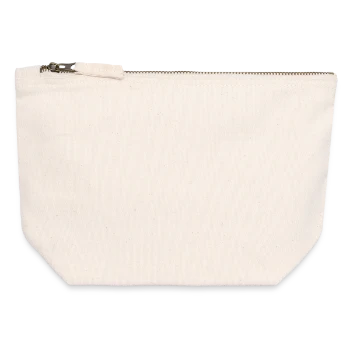 Canvas Zip Pouch 12 x 13 cm - nature - Front