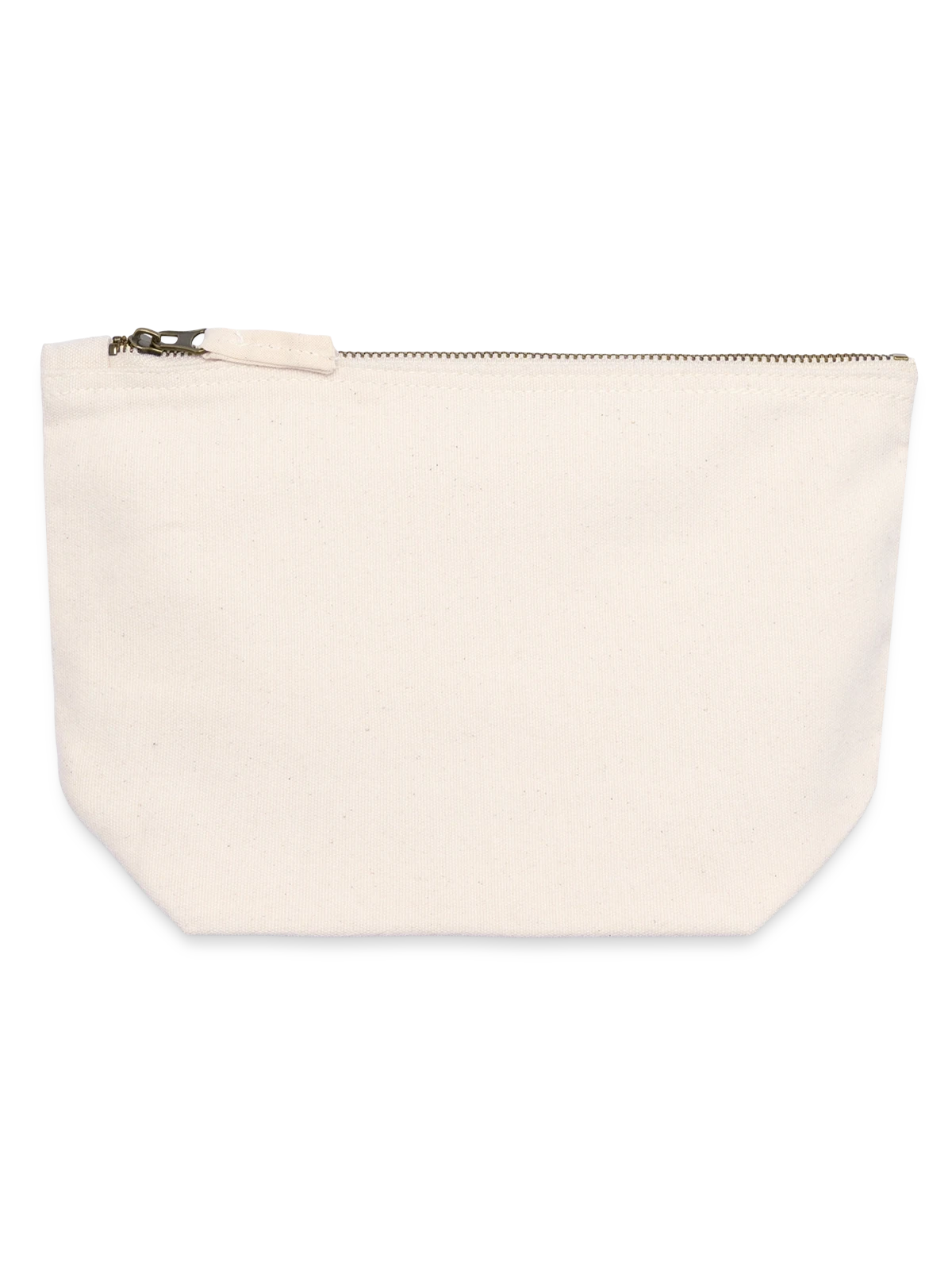 Canvas Zip Pouch 12 x 13 cm - nature - Front