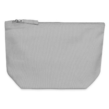 Canvas Zip Pouch 12 x 13 cm - sports grey - Front