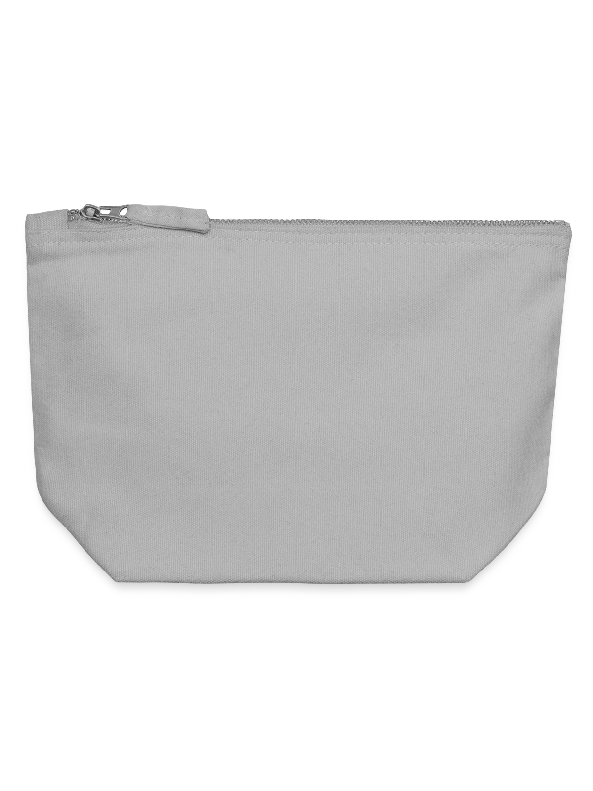 Canvas Zip Pouch 12 x 13 cm - sports grey - Front