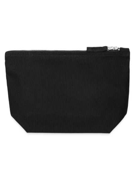 Canvas Zip Pouch 12 x 13 cm - black - Back