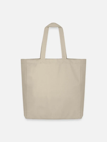 Midweight recycelter Stoffbeutel von Stanley/Stella - Cremebeige - Vorne
