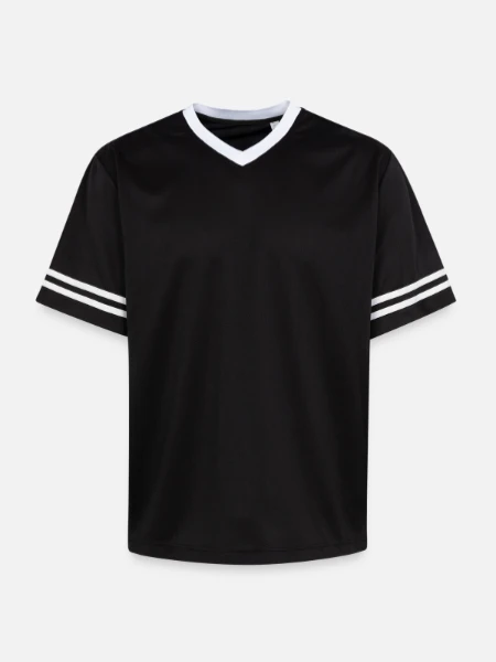 T-shirt de foot unisexe en mesh - noir/blanc - Devant