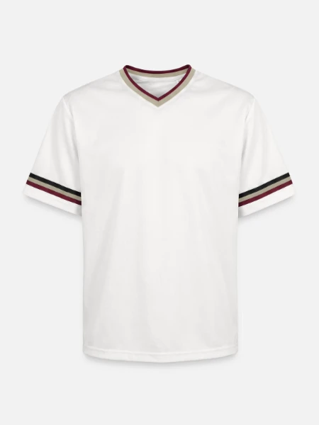 T-shirt de foot unisexe en mesh - blanc cassé/bordeaux - Devant