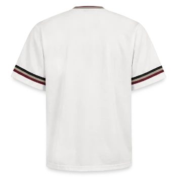 T-shirt de foot unisexe en mesh - blanc cassé/bordeaux - Dos - AI Model Male 178 dark (178cm)
