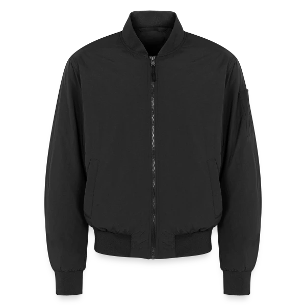 Bomber unisexe personnalisé - Aperçu en couleur noir