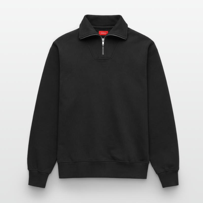 Sweat unisexe décontracté en coton biologique à demi-zip – de SPREAD