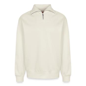 Sudadera unisex de corte relajado de algodón orgánico con media cremallera – de SPREAD