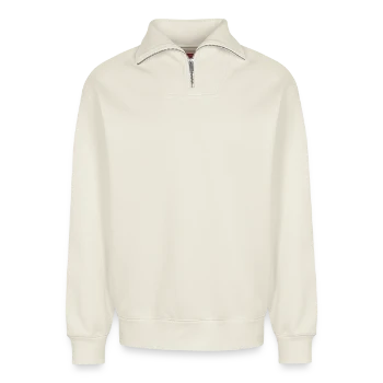 Relaxed Unisex Organic Half Zip Sweatshirt – by SPREAD