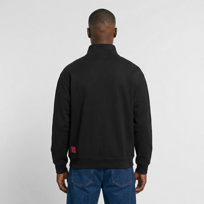 Sweat unisexe décontracté en coton biologique à demi-zip – de SPREAD