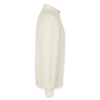 Sudadera unisex de corte relajado de algodón orgánico con media cremallera – de SPREAD