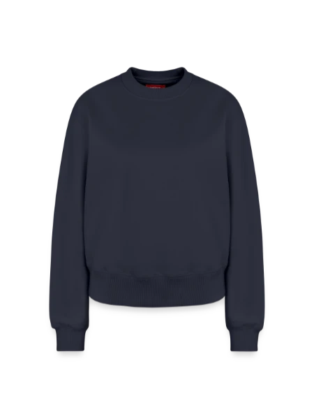 Relaxed Women's Organic Sweatshirt – by SPREAD - navy - Front