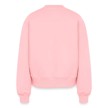 Relaxed Women's Organic Sweatshirt – by SPREAD - rose - Back - AI Model Male 185 light (185cm)