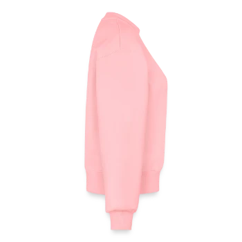 Relaxed Women's Organic Sweatshirt – by SPREAD - rose - Right - AI Model Female 180 light (180cm)