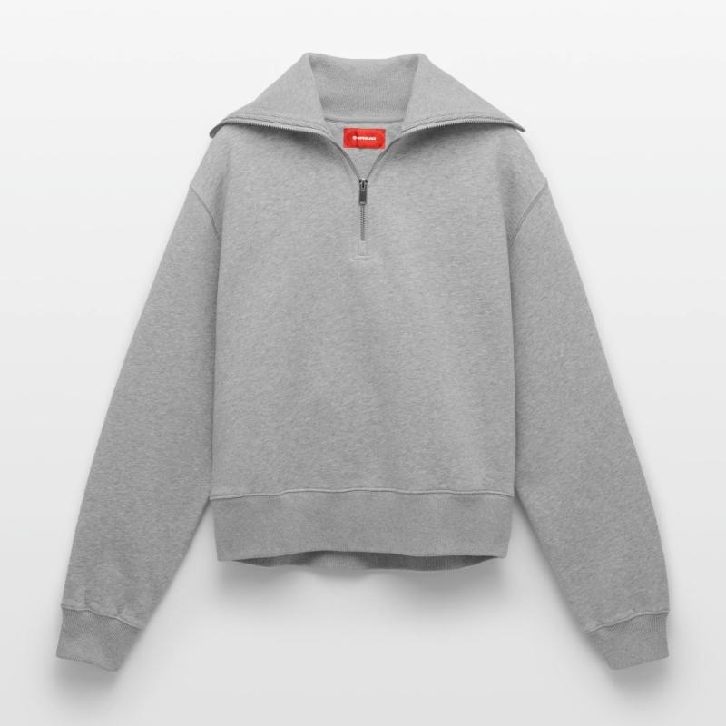 Relaxed Frauen Half Zip Sweatshirt – von SPREAD