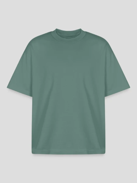 Boxy Heavyweight Unisex Organic T-Shirt von Stanley/Stella - Grüner Bucht - Vorne