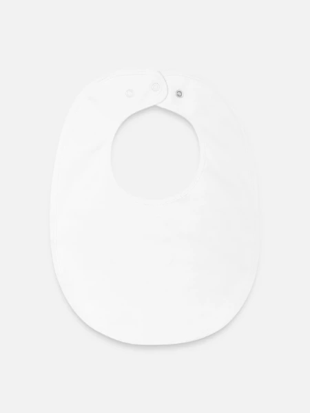 Bavoir bébé bio - blanc - Devant