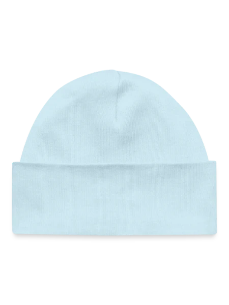 Baby Organic Beanie - powder blue - Front