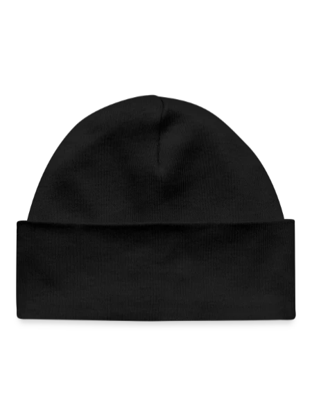 Baby Organic Beanie - black - Front