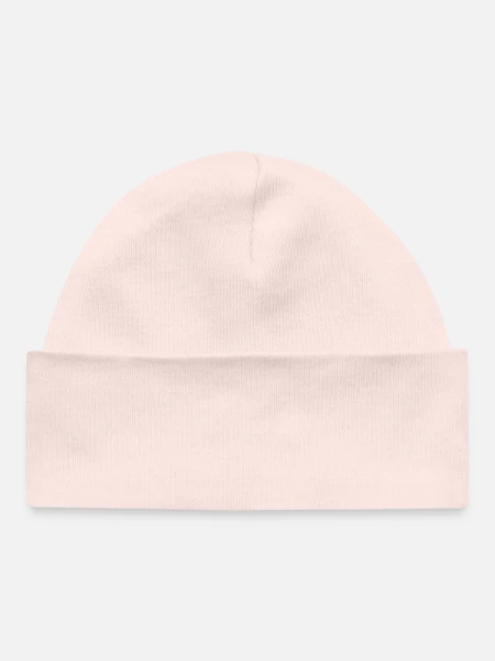 Bonnet bébé bio - rose pâle - Devant