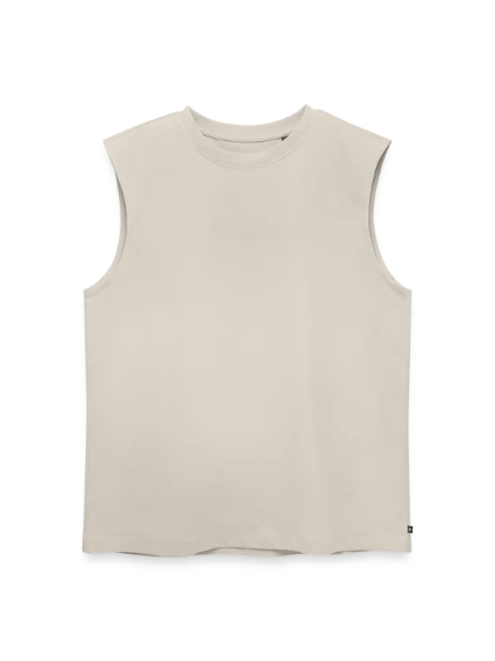 Sleeveless Frauen Organic T-Shirt - Beige - Vorne