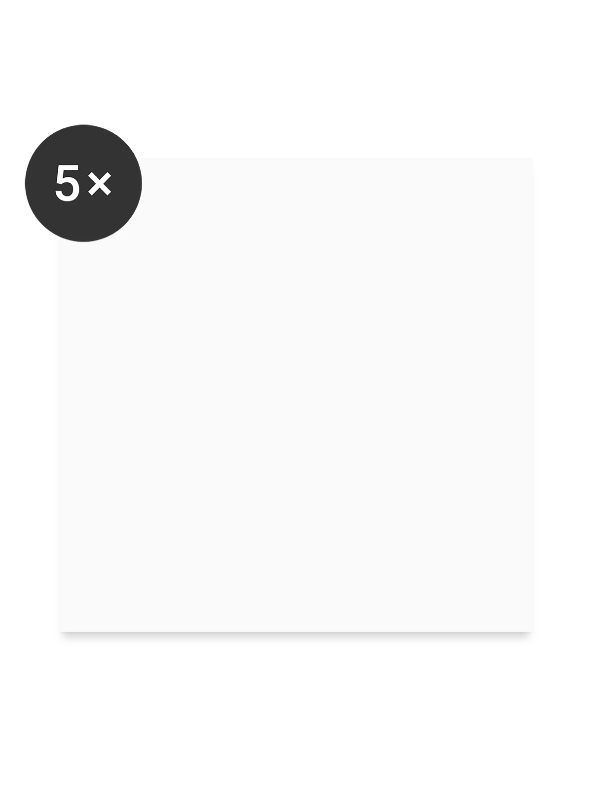 5-Pack Stickers size S (10 x 10 cm) - white matte - Front