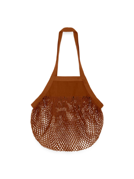 Organic Mesh Shopping Bag - texas orange - Back