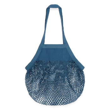 Organic Mesh-Einkaufstasche - Jeansblau