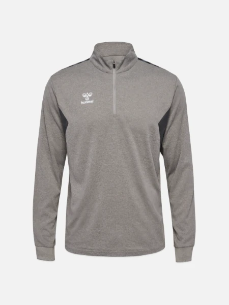 hummel hmlAUTHENTIC Zip Top - grey melange - Front