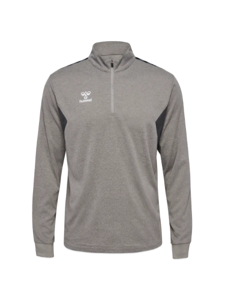 hummel hmlAUTHENTIC Zip Top - Grau meliert - Vorne