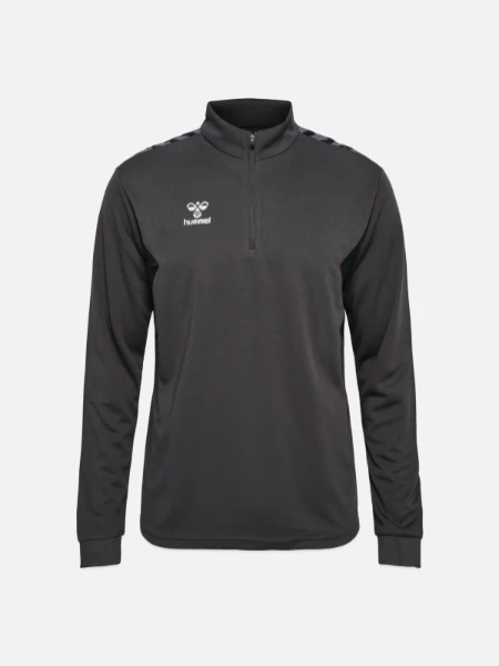 Zip top hummel hmlAUTHENTIC - gris asphalte - Devant