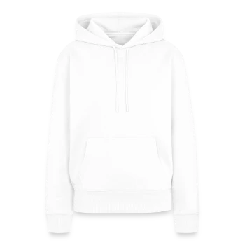 Frauen Premium Bio Hoodie - Weiß - Vorne - Julia (174cm)