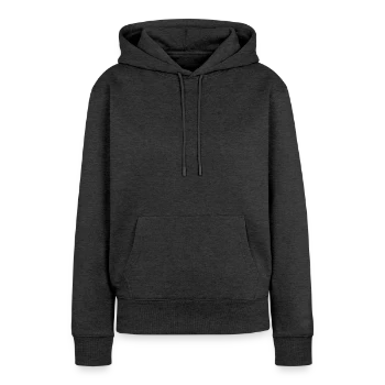 Women’s Premium Organic Hoodie - heather anthracite - Front - Selfina (174cm)