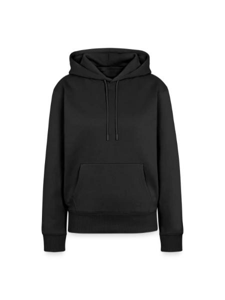 Sweat à capuche Premium bio Femme - noir - Devant
