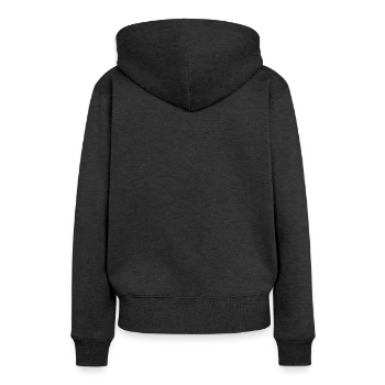 Women’s Premium Organic Hoodie - heather anthracite - Back - Selfina (174cm)