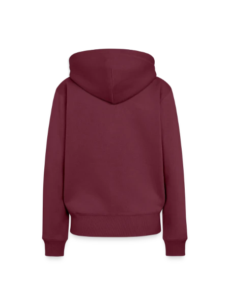 Women’s Premium Organic Hoodie - burgundy - Back