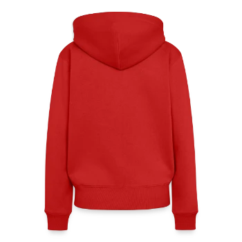 Sweat à capuche Premium bio Femme - rouge - Dos - Julia (174cm)