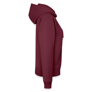 Women’s Premium Organic Hoodie - burgundy - Right - Julia (174cm)