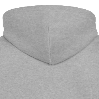 Frauen Premium Bio Hoodie - Grau meliert - Kapuze vorne