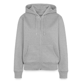 Premium økologisk hoodie med lynlås til kvinder